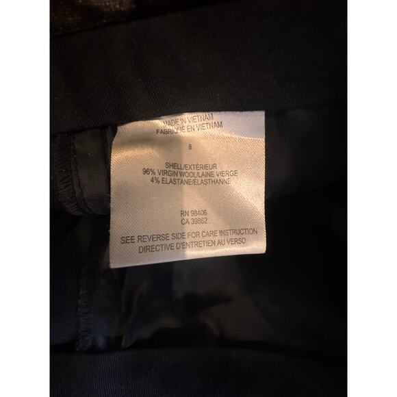 Theory Women’s Black Classic Wool Blend Straight Leg Dress Pants Size 8 - Picture 5 of 12